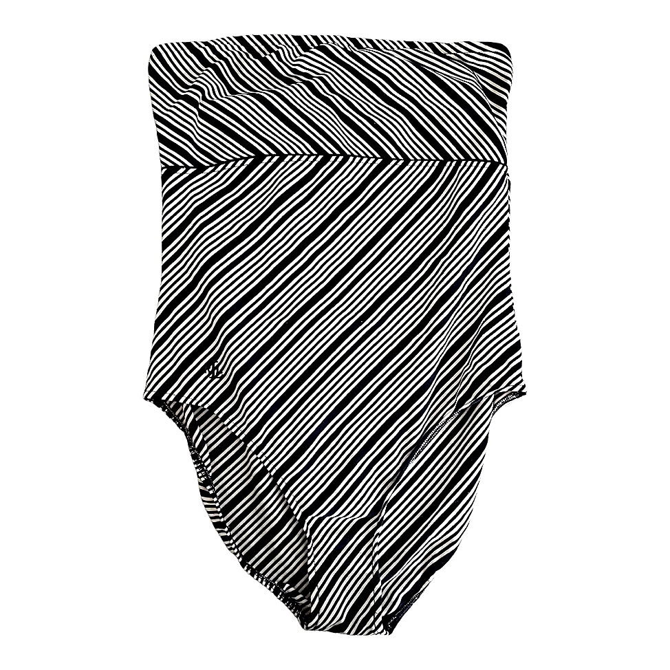 Ralph Lauren Bandeau Strapless Striped Swimsuit Size 14